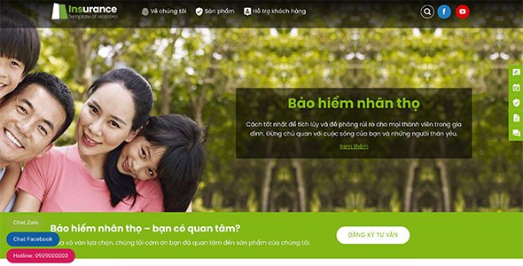 Web công ty bảo hiểm