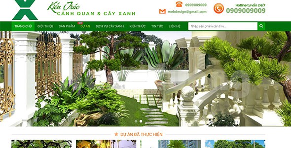 Mẫu web bán cây cảnh đẹp