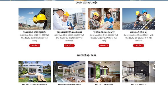 Mẫu web công ty xây dựng